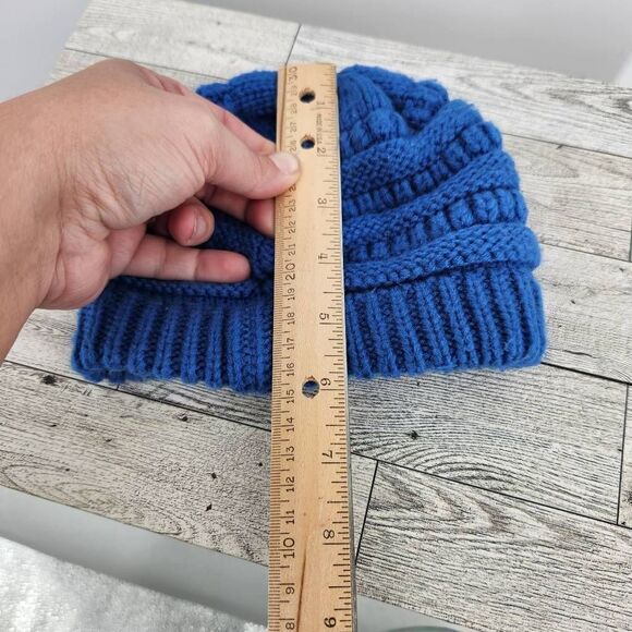 Super Star Blue Knit Beanie Baby Toddler OSFM - Picture 6 of 6